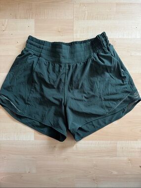 Women's Lululemon Running Shorts - Dark Green